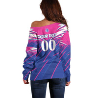 Custom Chittagong Cricket Off Shoulder Sweater Faith Honour Strength - Wonder Print Shop