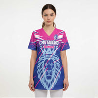 Custom Chittagong Cricket Scrub Top Faith Honour Strength - Wonder Print Shop