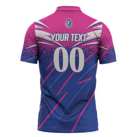 Custom Chittagong Cricket Zipper Polo Shirt Faith Honour Strength - Wonder Print Shop