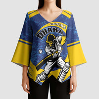 Custom Dhaka Cricket Capitals Kimono Sleeve Blouse Together We Rise - Wonder Print Shop