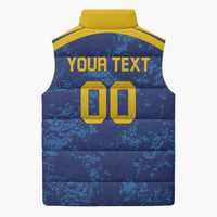 Custom Dhaka Cricket Capitals Sleeveless Puffer Jacket Together We Rise - Wonder Print Shop