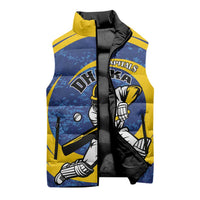 Custom Dhaka Cricket Capitals Sleeveless Puffer Jacket Together We Rise - Wonder Print Shop