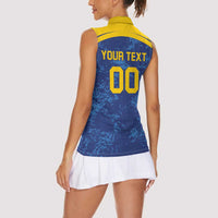 Custom Dhaka Cricket Capitals Women Sleeveless Polo Shirt Together We Rise - Wonder Print Shop