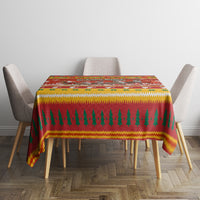 Custom Lithuania Christmas Tablecloth Lietuva Santa Claus With Reindeer - Wonder Print Shop