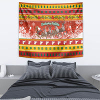 Custom Lithuania Christmas Tapestry Lietuva Santa Claus With Reindeer - Wonder Print Shop