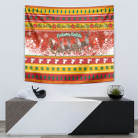 Custom Lithuania Christmas Tapestry Lietuva Santa Claus With Reindeer - Wonder Print Shop