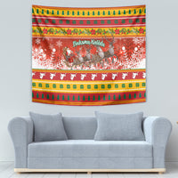 Custom Lithuania Christmas Tapestry Lietuva Santa Claus With Reindeer - Wonder Print Shop