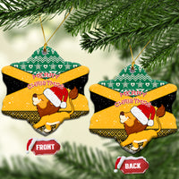 Jamaica Christmas Ceramic Ornament Jumieka Santa Lion - Wonder Print Shop