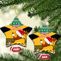 Jamaica Christmas Ceramic Ornament Jumieka Santa Lion - Wonder Print Shop