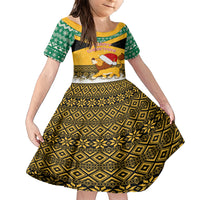 Custom Jamaica Christmas Family Matching Short Sleeve Bodycon Dress and Hawaiian Shirt Jumieka Santa Lion - Wonder Print Shop