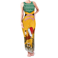 Custom Jamaica Christmas Family Matching Tank Maxi Dress and Hawaiian Shirt Jumieka Santa Lion - Wonder Print Shop