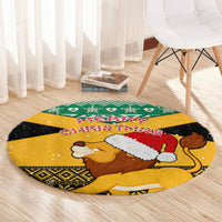 custom-jamaica-christmas-round-carpet-jumieka-santa-lion