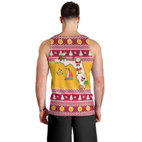 Florida Christmas Men Tank Top Santa Claus Florida Map With Orange - Wonder Print Shop