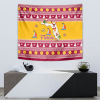 Florida Christmas Tapestry Santa Claus Florida Map With Orange - Wonder Print Shop