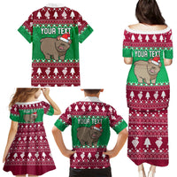 Custom California Christmas Family Matching Puletasi Dress and Hawaiian Shirt Santa Grizzly Bear With Grape - Wonder Print Shop