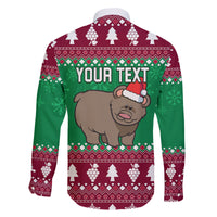 Custom California Christmas Family Matching Puletasi Dress and Hawaiian Shirt Santa Grizzly Bear With Grape - Wonder Print Shop