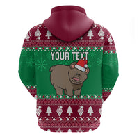 Custom California Christmas Hoodie Santa Grizzly Bear With Grape - Wonder Print Shop