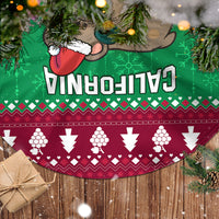 California Christmas Tree Skirt Santa Grizzly Bear With Grape - Wonder Print Shop