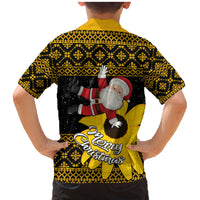 Maryland Christmas Family Matching Mermaid Dress and Hawaiian Shirt Santa Claus With Black Eyed Susan Flower - Wonder Print Shop