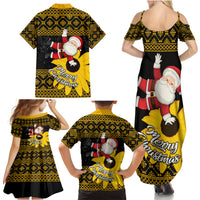 Maryland Christmas Family Matching Summer Maxi Dress and Hawaiian Shirt Santa Claus With Black Eyed Susan Flower - Wonder Print Shop