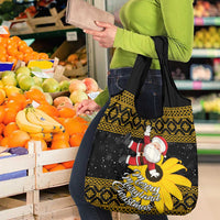 Maryland Christmas Grocery Bag Santa Claus With Black Eyed Susan Flower