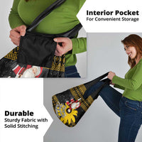 Maryland Christmas Grocery Bag Santa Claus With Black Eyed Susan Flower