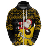Maryland Christmas Hoodie Santa Claus With Black Eyed Susan Flower - Wonder Print Shop