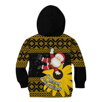 Maryland Christmas Kid Hoodie Santa Claus With Black Eyed Susan Flower - Wonder Print Shop