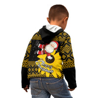 Maryland Christmas Kid Hoodie Santa Claus With Black Eyed Susan Flower - Wonder Print Shop