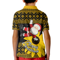 Maryland Christmas Kid Polo Shirt Santa Claus With Black Eyed Susan Flower - Wonder Print Shop