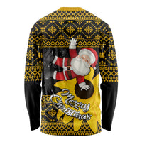 Maryland Christmas Long Sleeve Shirt Santa Claus With Black Eyed Susan Flower - Wonder Print Shop
