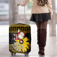 Maryland Christmas Luggage Cover Santa Claus With Black Eyed Susan Flower - Wonder Print Shop