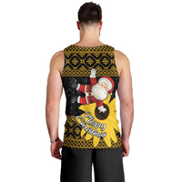 Maryland Christmas Men Tank Top Santa Claus With Black Eyed Susan Flower - Wonder Print Shop