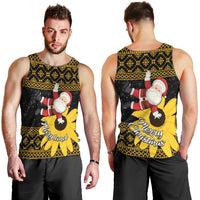 Maryland Christmas Men Tank Top Santa Claus With Black Eyed Susan Flower - Wonder Print Shop