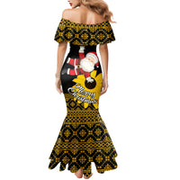 Maryland Christmas Mermaid Dress Santa Claus With Black Eyed Susan Flower - Wonder Print Shop