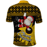 Maryland Christmas Polo Shirt Santa Claus With Black Eyed Susan Flower - Wonder Print Shop