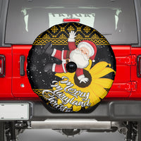 Maryland Christmas Spare Tire Cover Santa Claus With Black Eyed Susan Flower - Wonder Print Shop
