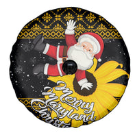 Maryland Christmas Spare Tire Cover Santa Claus With Black Eyed Susan Flower - Wonder Print Shop