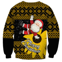 Maryland Christmas Sweatshirt Santa Claus With Black Eyed Susan Flower - Wonder Print Shop