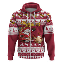Custom Maryland Christmas Hoodie Santa Claus Riding A Reindeer - Wonder Print Shop