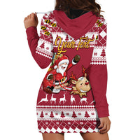 Custom Maryland Christmas Hoodie Dress Santa Claus Riding A Reindeer - Wonder Print Shop