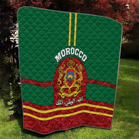 Morocco Proclamation Day Quilt Marruecos Coat of Arms Roses Pattern - Wonder Print Shop