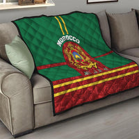 Morocco Proclamation Day Quilt Marruecos Coat of Arms Roses Pattern - Wonder Print Shop