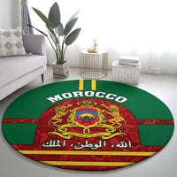 morocco-proclamation-day-round-carpet-marruecos-coat-of-arms-roses-pattern