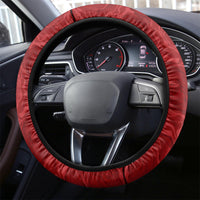Morocco Proclamation Day Steering Wheel Cover Marruecos Coat of Arms Roses Pattern - Wonder Print Shop