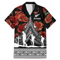 New Zealand ANZAC Day Family Matching Mermaid Dress and Hawaiian Shirt Poppy With Polynesian Pattern - Wonder Print Shop