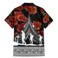 New Zealand ANZAC Day Family Matching Mermaid Dress and Hawaiian Shirt Poppy With Polynesian Pattern - Wonder Print Shop