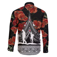 New Zealand ANZAC Day Family Matching Puletasi Dress and Hawaiian Shirt Poppy With Polynesian Pattern - Wonder Print Shop