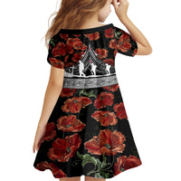 New Zealand ANZAC Day Family Matching Tank Maxi Dress and Hawaiian Shirt Poppy With Polynesian Pattern - Wonder Print Shop