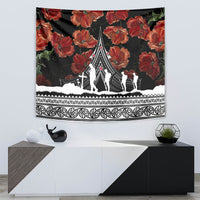 New Zealand ANZAC Day Tapestry Poppy With Polynesian Pattern - Wonder Print Shop